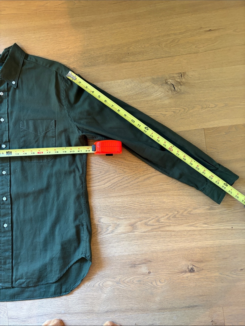 Gitman Brother’s Vintage, Classic Button-Down Men's Shirt - Olive Green - Picture 7 of 7